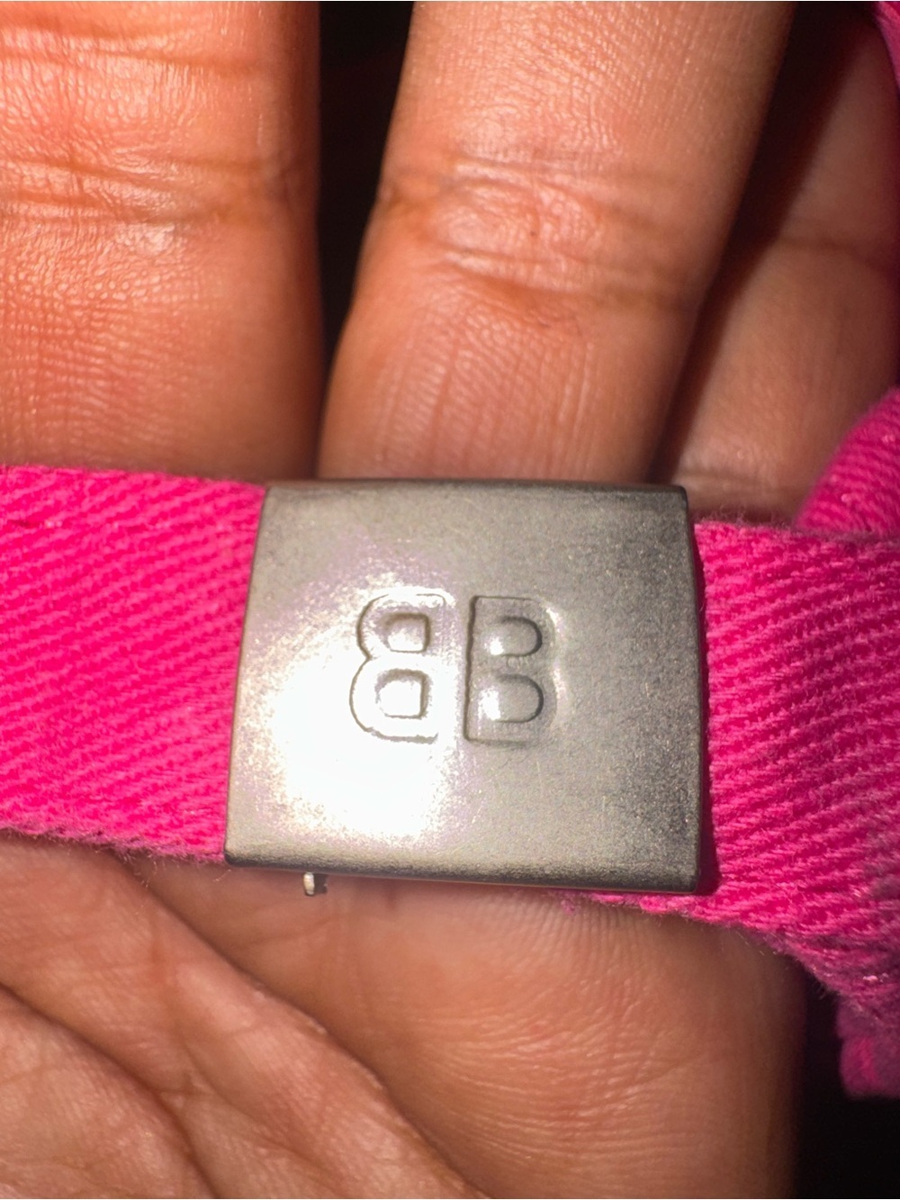 Balenciaga Hot Pink Cap with White Embroidered Logo - Picture 6 of 13